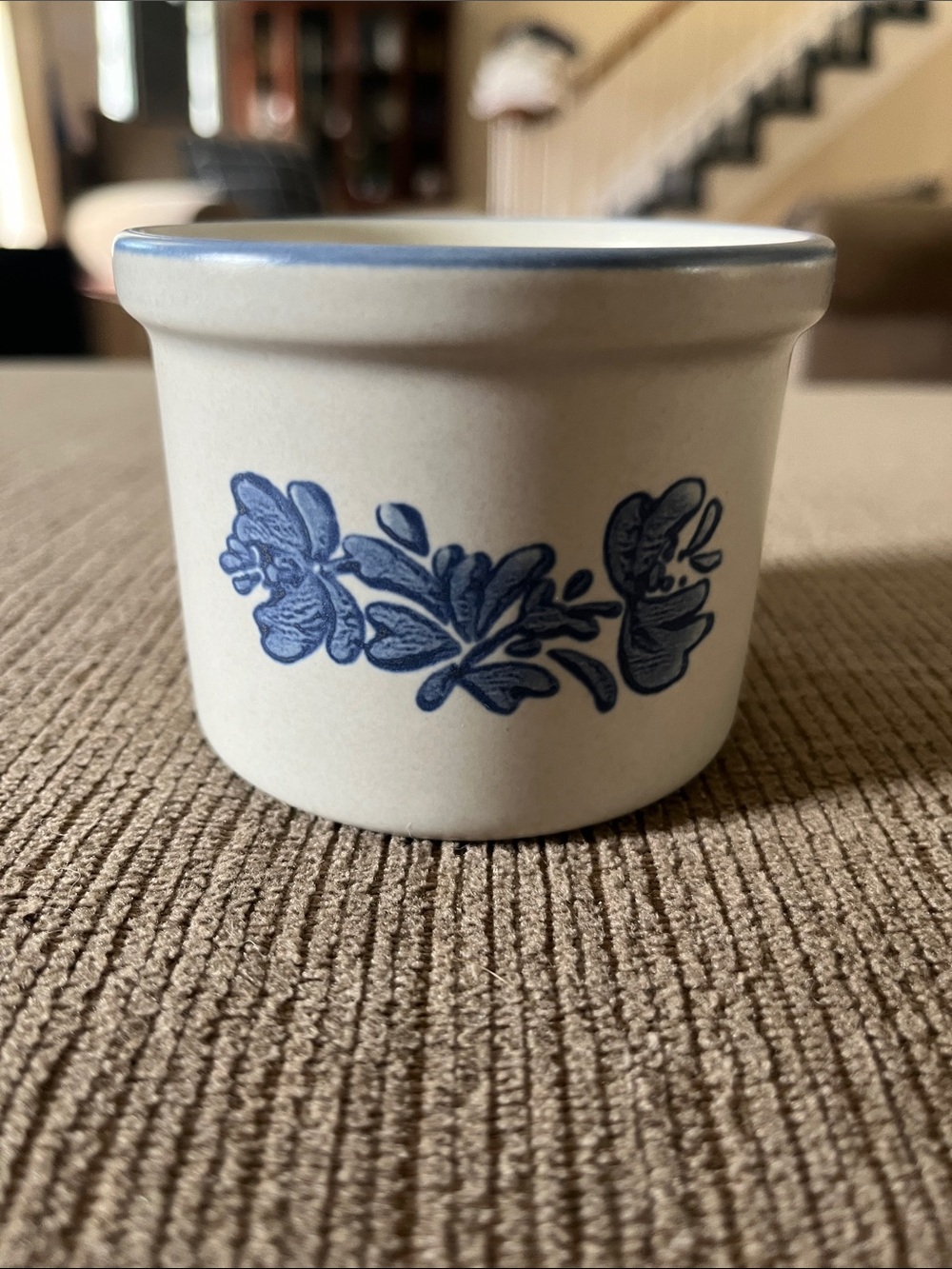 Stoneware Blue Floral Ramekin